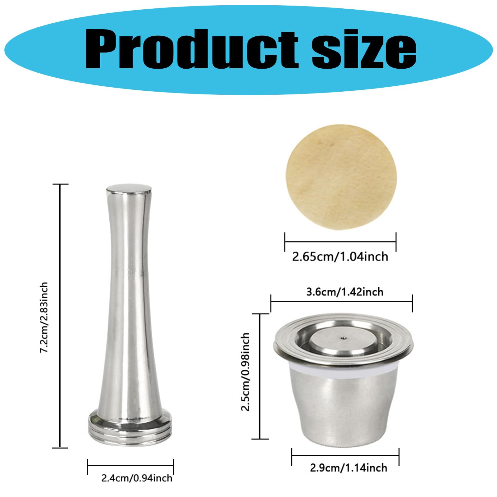 PANGBOER Cápsulas de café reutilizables de acero inoxidable con filtro resistente a la corrosión para una extracción de sabor rico, fácil de lavar en lavavajillas