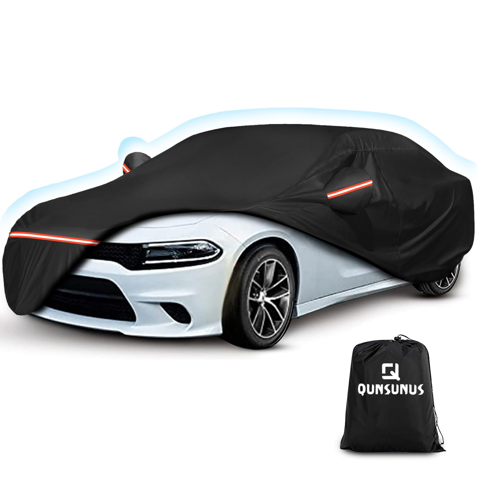 for Dodge Charger Car Cover Waterproof All Weather, 6 Layers Car Cover Waterproof All Weather 210D Windproof Fit for Dodge Charger 2006-2023