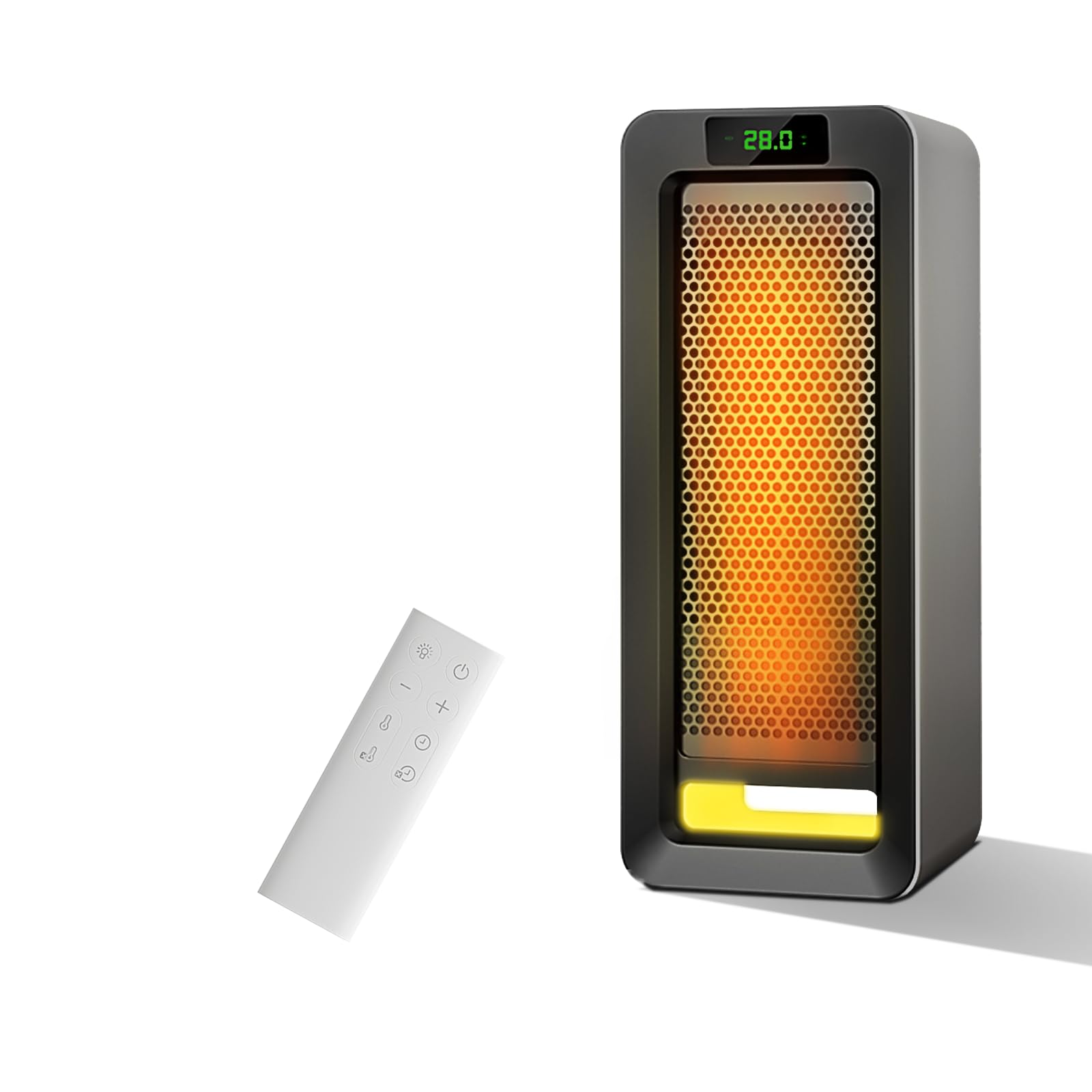 【スマイルSale】【46%OFF】【1,780円】 QUEENBABI 800W/1200W 6～8畳  リモコン付き セラミックヒーター