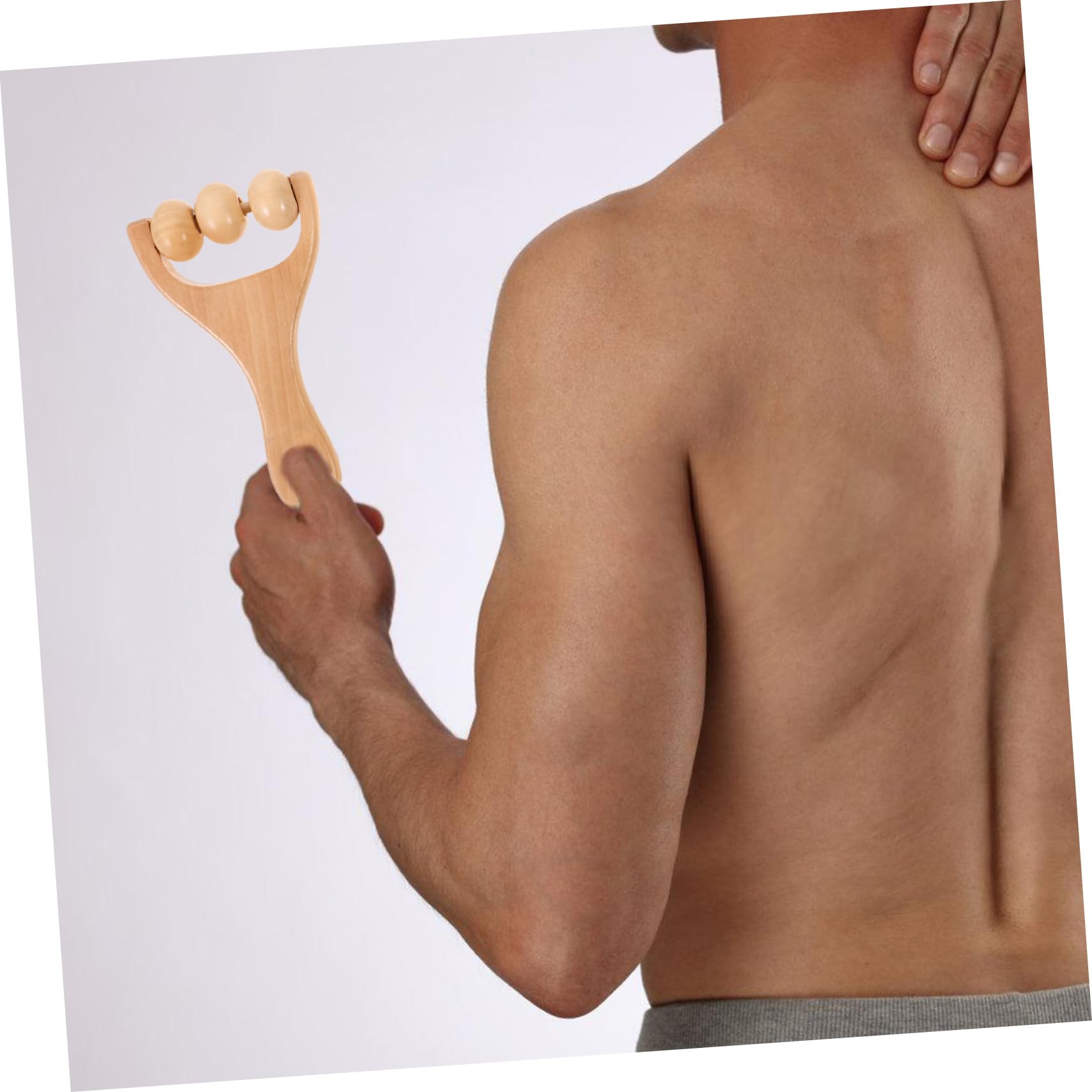 Massageroller Holz 3 Stück Fuß und Rückenmassagegerät Ergonomisch Glatt Geruchsneutral für Zuhause Reisen und Büro