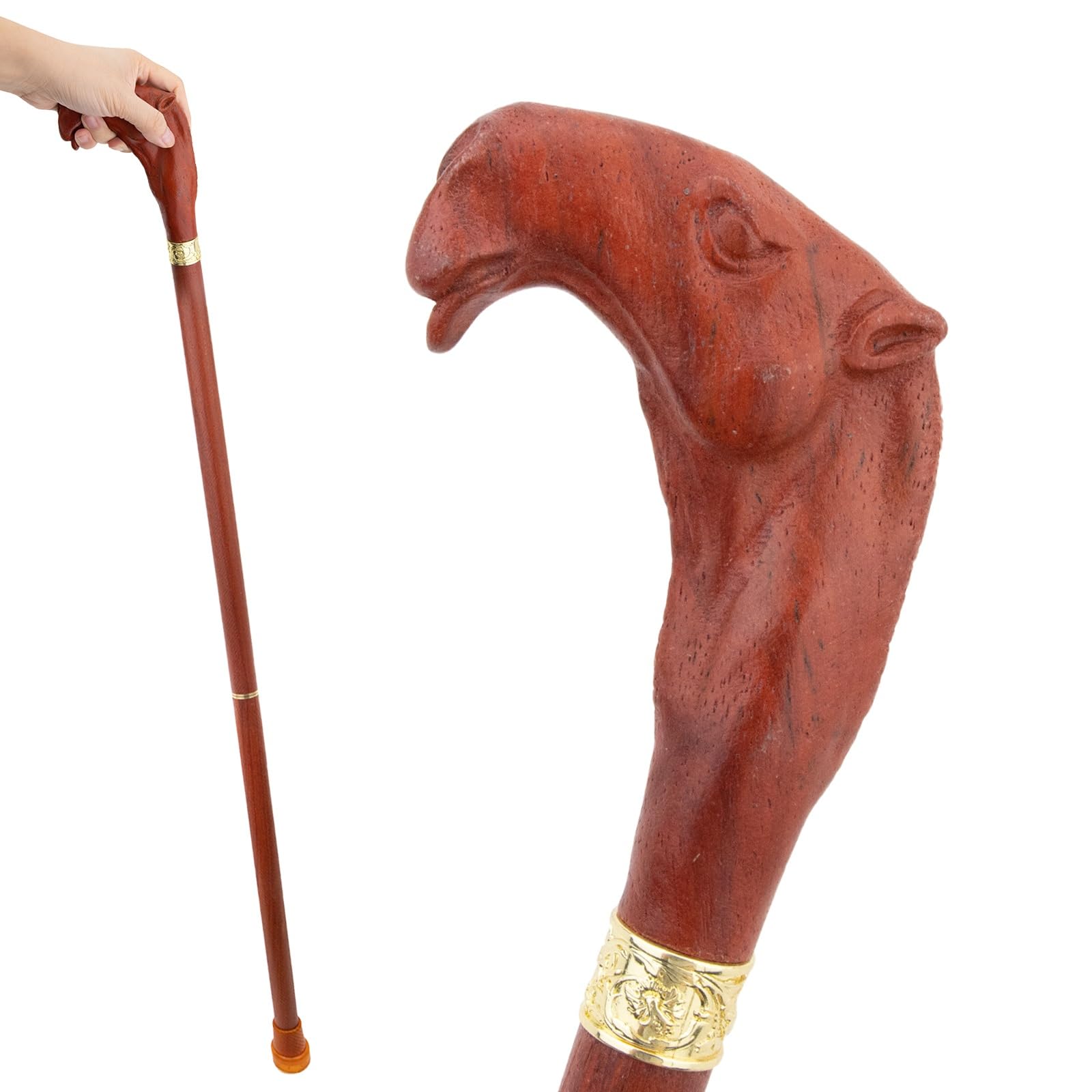 Gehstock Mit Kamelgriff Aus Holz, Dekorativer Cosplay-Stab