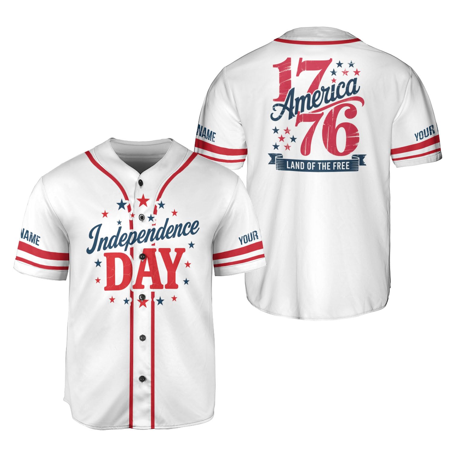 LigtHuy Personalized Baseball Jersey 4th of July T Shirts, Independence Day Shirts for Men, 4th of July Shirts for Men Funny (US, Alpha, Small, 5X-Large, Regular, Regular, Style 4)