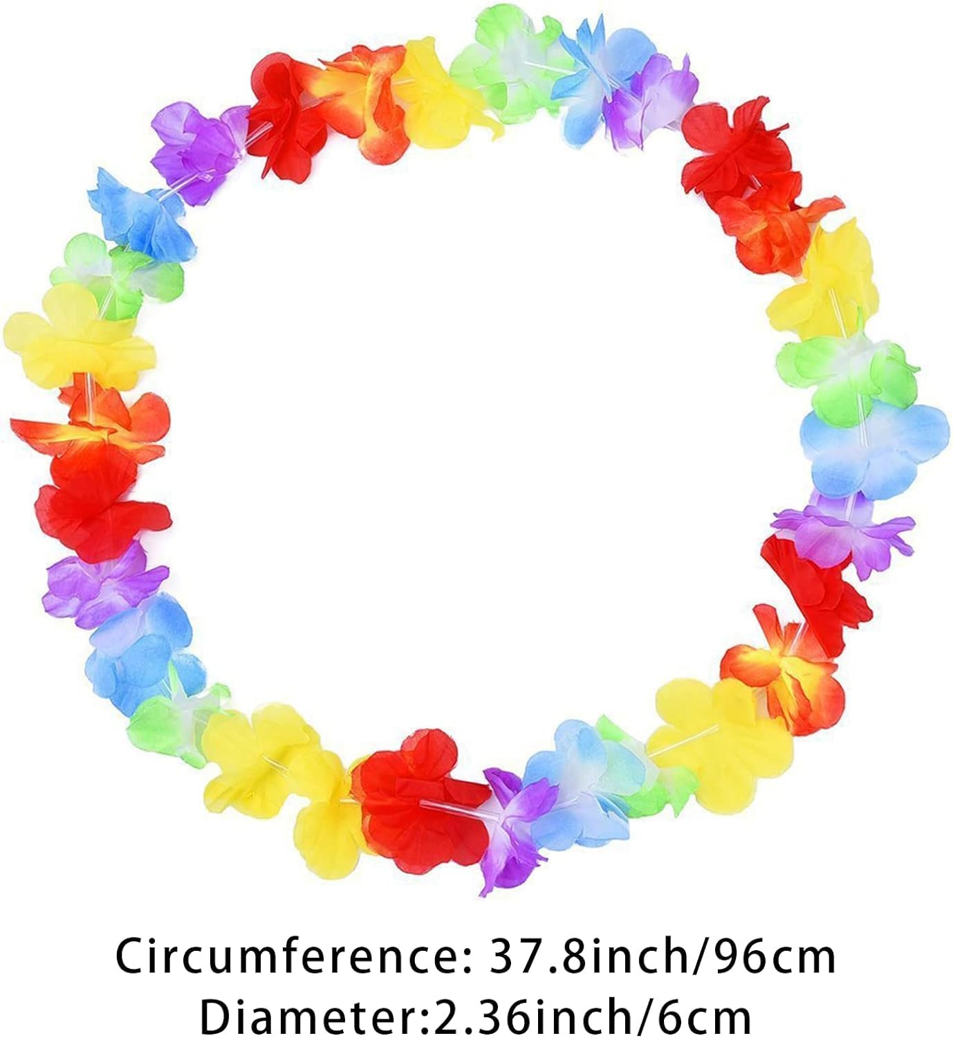 10 Stück Hawaiianische Lei Blumenketten – Bunt, Je 100 Cm Lang, Für Luau-Party, Junggesellinnenabschied & Deko