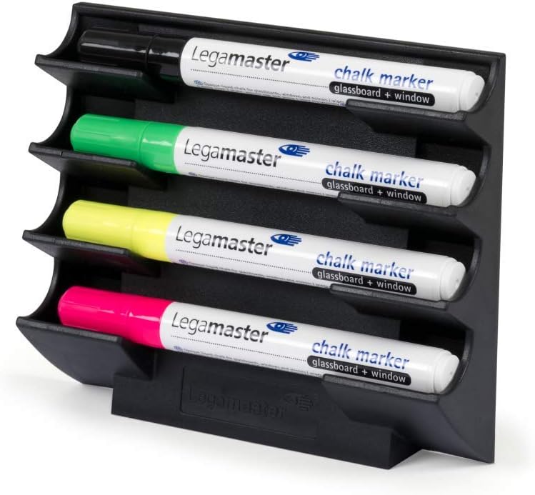 Legamaster 7-122600, magnetic accessory holder for glass boards. Markerhalterung Glasboard (schwarz)