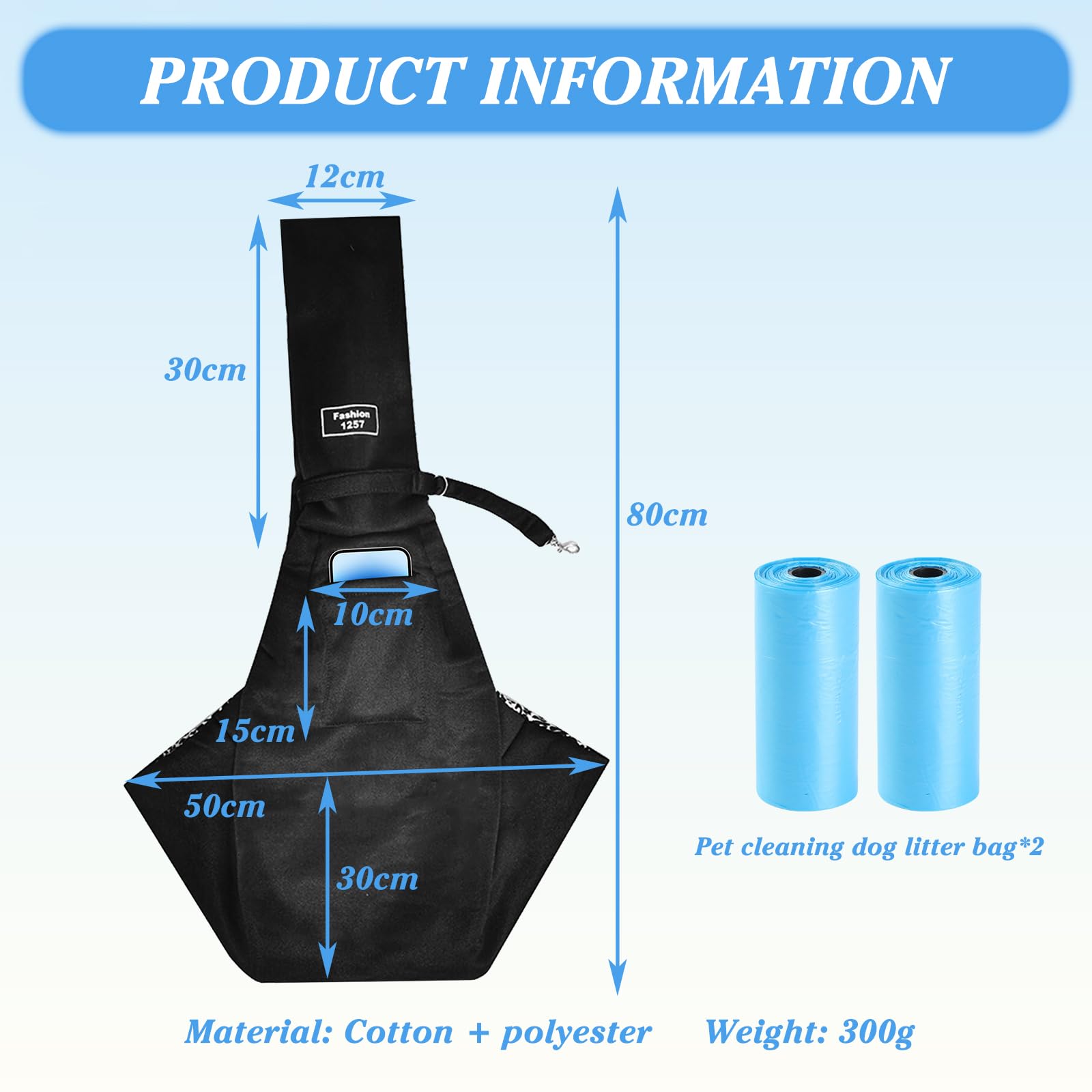 Sac de Transport pour Chien, Sac Transport Chien Sécurisé Chat Jusqu'À 15 Kg, Sac pour Chienavec Bandoulière Réglable, Convient pour La Marche et Les Voyages en Plein Air