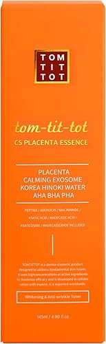 Miniatura 2 de tom-tit-tot C5 Placenta Toner Essence - Calmante y regeneración de la piel, nutrición, AHA, BHA, PHA, fitoplacenta y CICASOME, cuidado de la piel