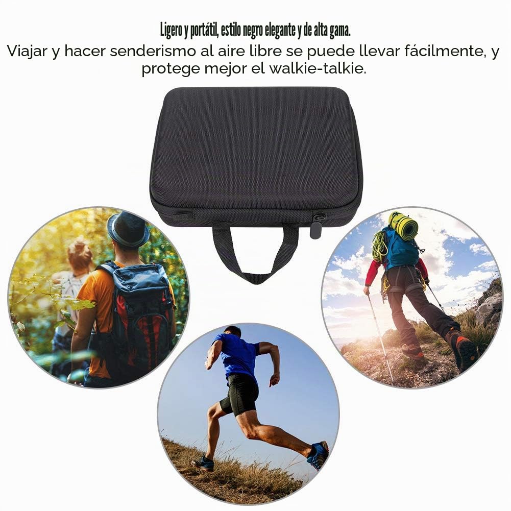 Walkie Talkie Estuche portátil, Caja de Almacenamiento/Bolsa Estuche de Radio portátil para UV-82 UV-8D UV-82L Radio bidireccional Walkie Talkie - Negro