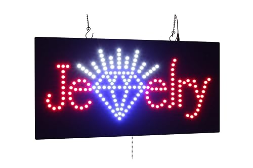 Jewelry Sign, 24"x12", 60x30cm, TOPKING, LED, Neon, Florescent, Signage, Signboard,