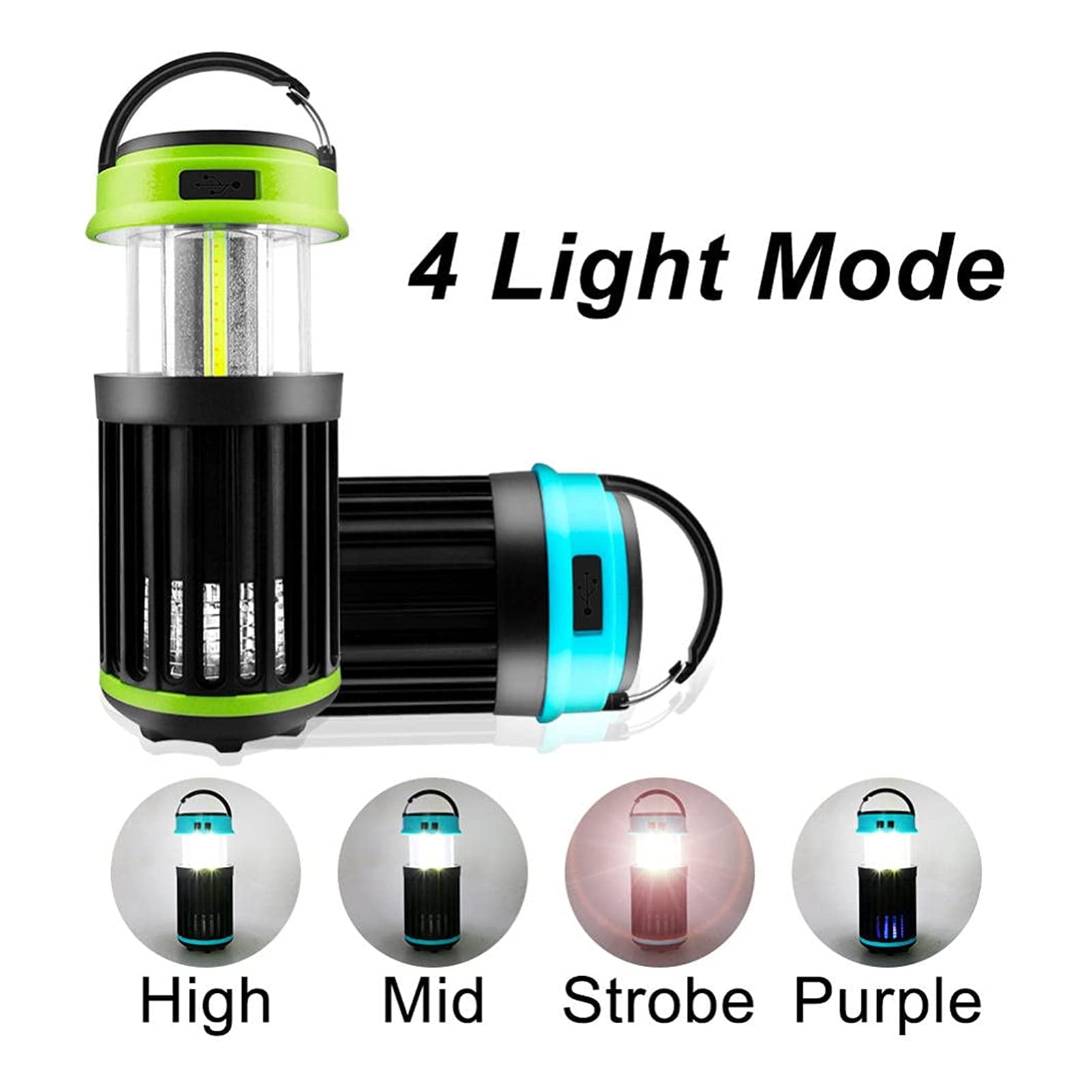 TEmkin Lampada Solare elettrica antizanzare a LED Lampada Repellente per zanzare silenziosa per Esterni Illuminazione Ricaricabile per zanzare Antizanzare a Doppio Scopo Repellente per Insetti (A)