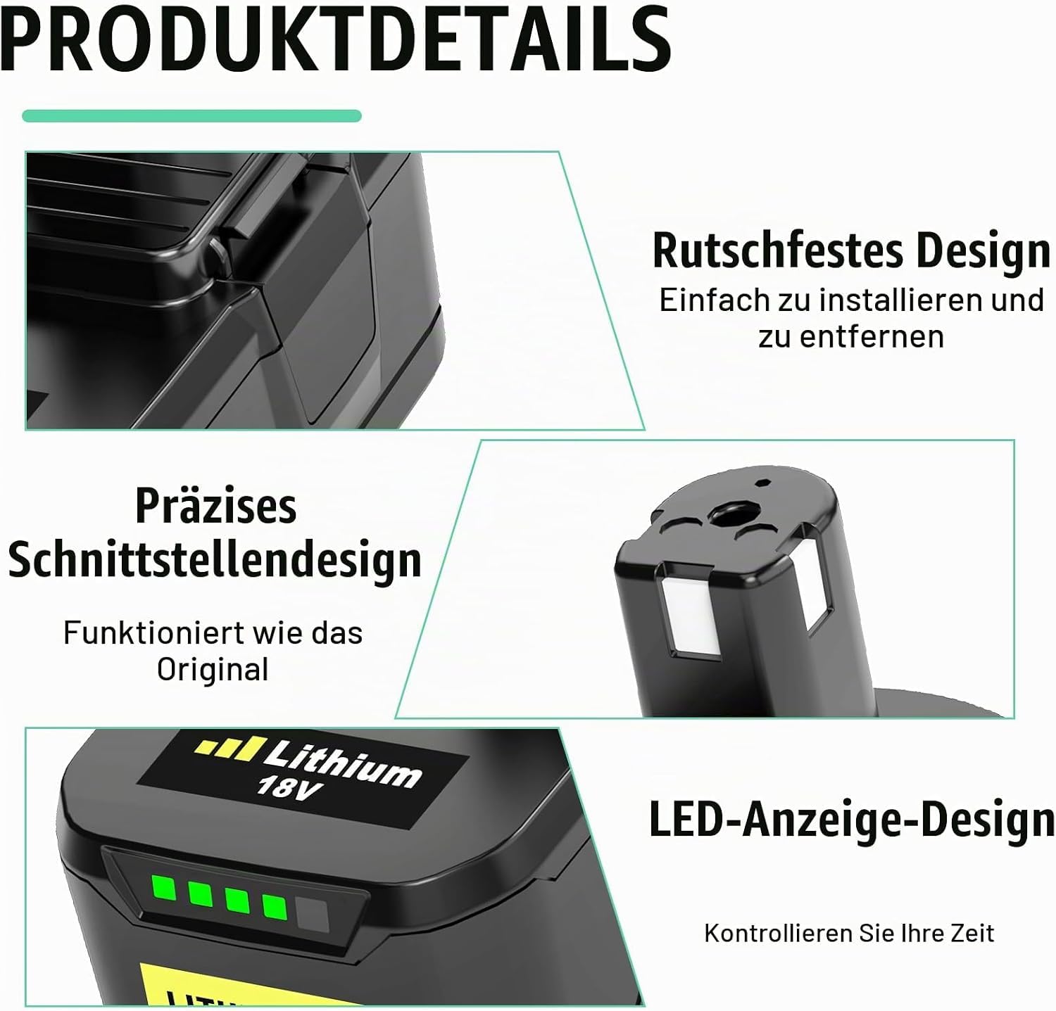 Lot de 2 Batteries RB18L50 18 V de Rechange pour Batterie Ryobi P108 RB18L40 RB18L25 RB18L15 RB18L13 P108 P107 P122 P104 P105 P102 P110 03 03 mit LED Affichage