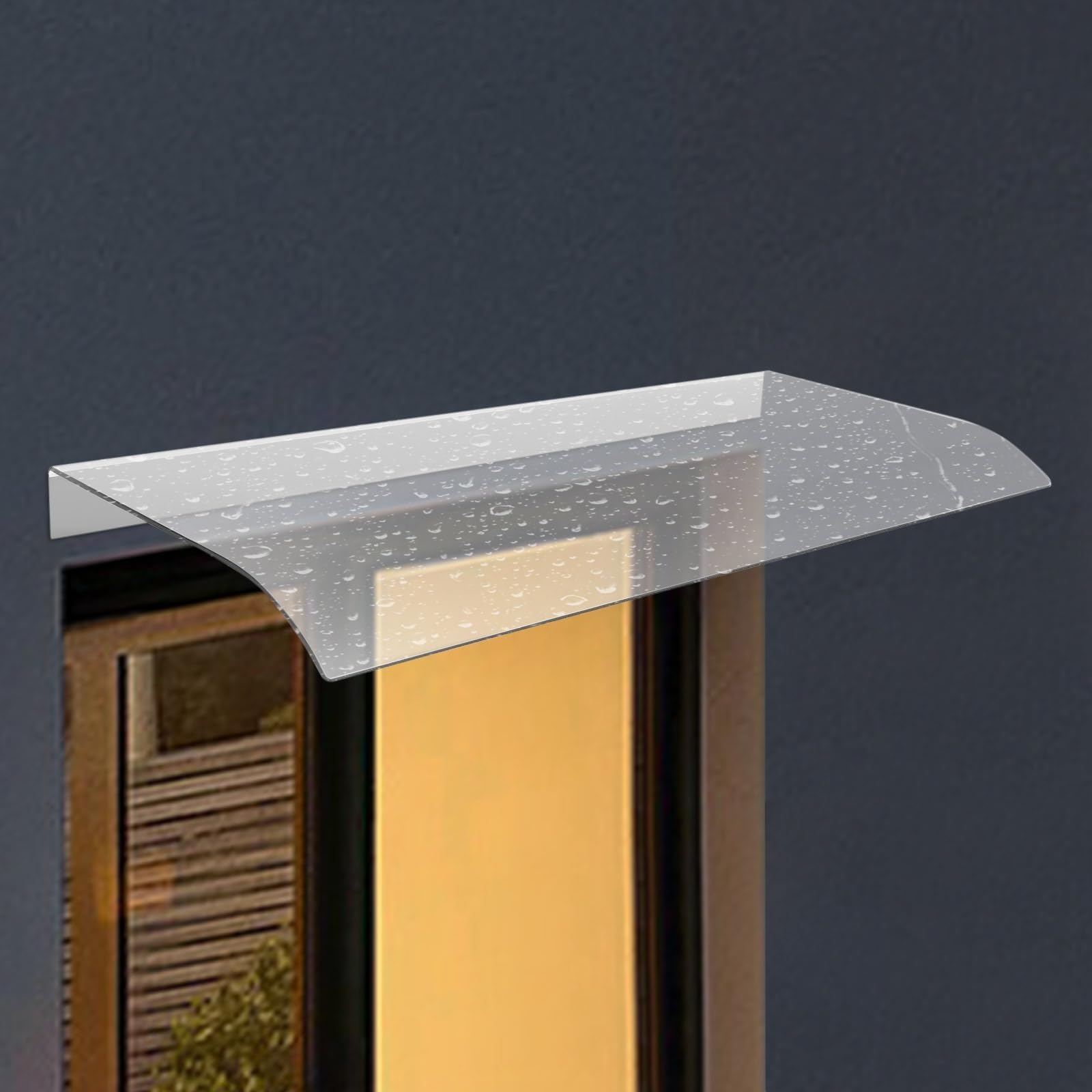 ksxnkhk Exterior Door Canopy, Entrance Awning, Transparent for Window, UV Protection, Rain and Snow in Polycarbonate (40x180cm/16 x 71)
