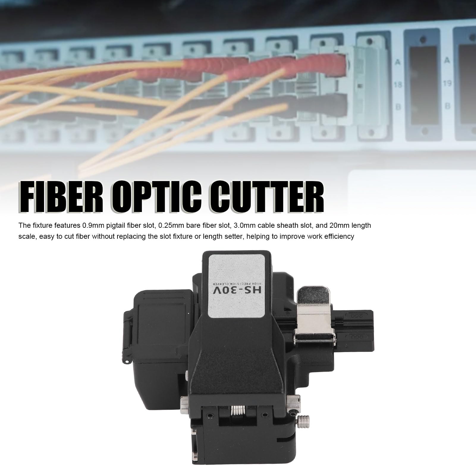 Coupeur de Fibre Optique avec 16 Positions de Clivage, 80000 | Coupe-fibre à rebond automatique, lame en acier au tungstène de précision, pour épissage et dénudage FTTH
