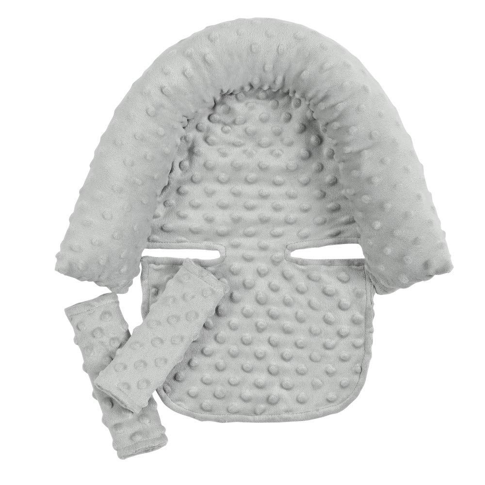 Fundas para reposacabezas y correa de asiento de bebé, soporte para la cabeza y funda para el cuello del asiento de coche, almohada de apoyo para la cabeza del bebé, almohadilla de cojín para