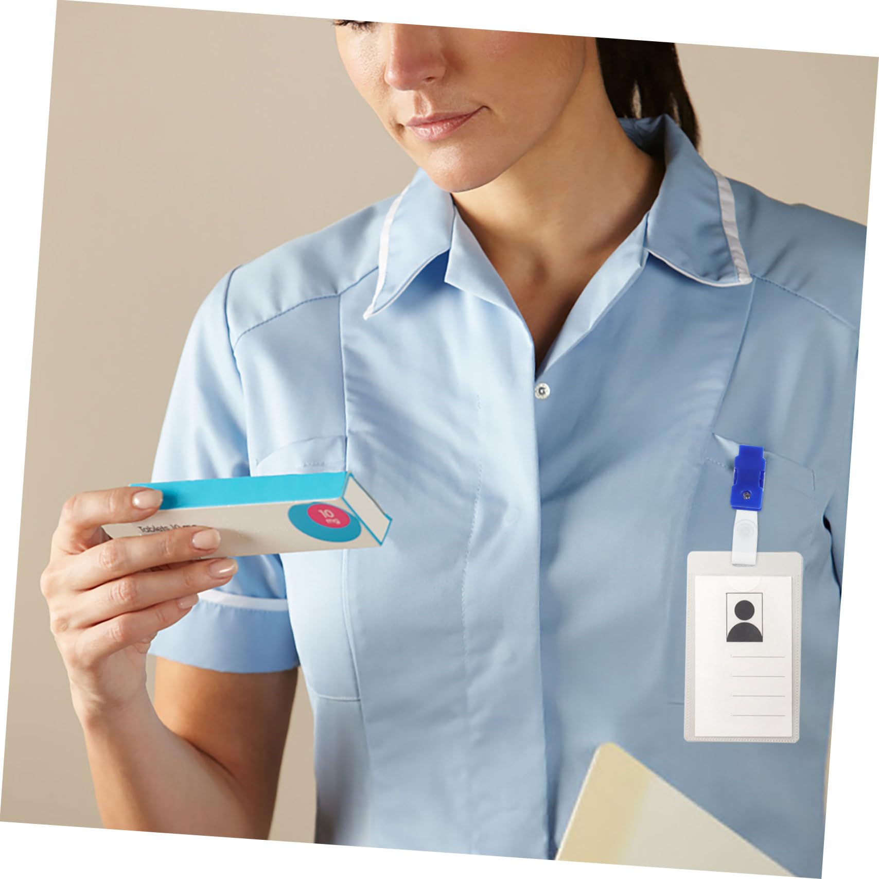 DOITOOL 5 Set Clip Per Badge Con Cinturini Trasparenti Portabadge Leggeri E Pratici Per Tesserini E Carte Identificative Facili Trasportare E Utilizzare E Conferenze 100 Pezzi * 5