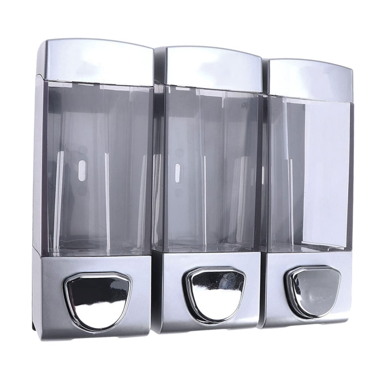 PRETYZOOM Wall-Mounted Shampoo and Lotion Dispenser Three Outlets Easy to Install Pump for Home Hotel and Bathroom Shower Gel Holder for Soap and Conditioner