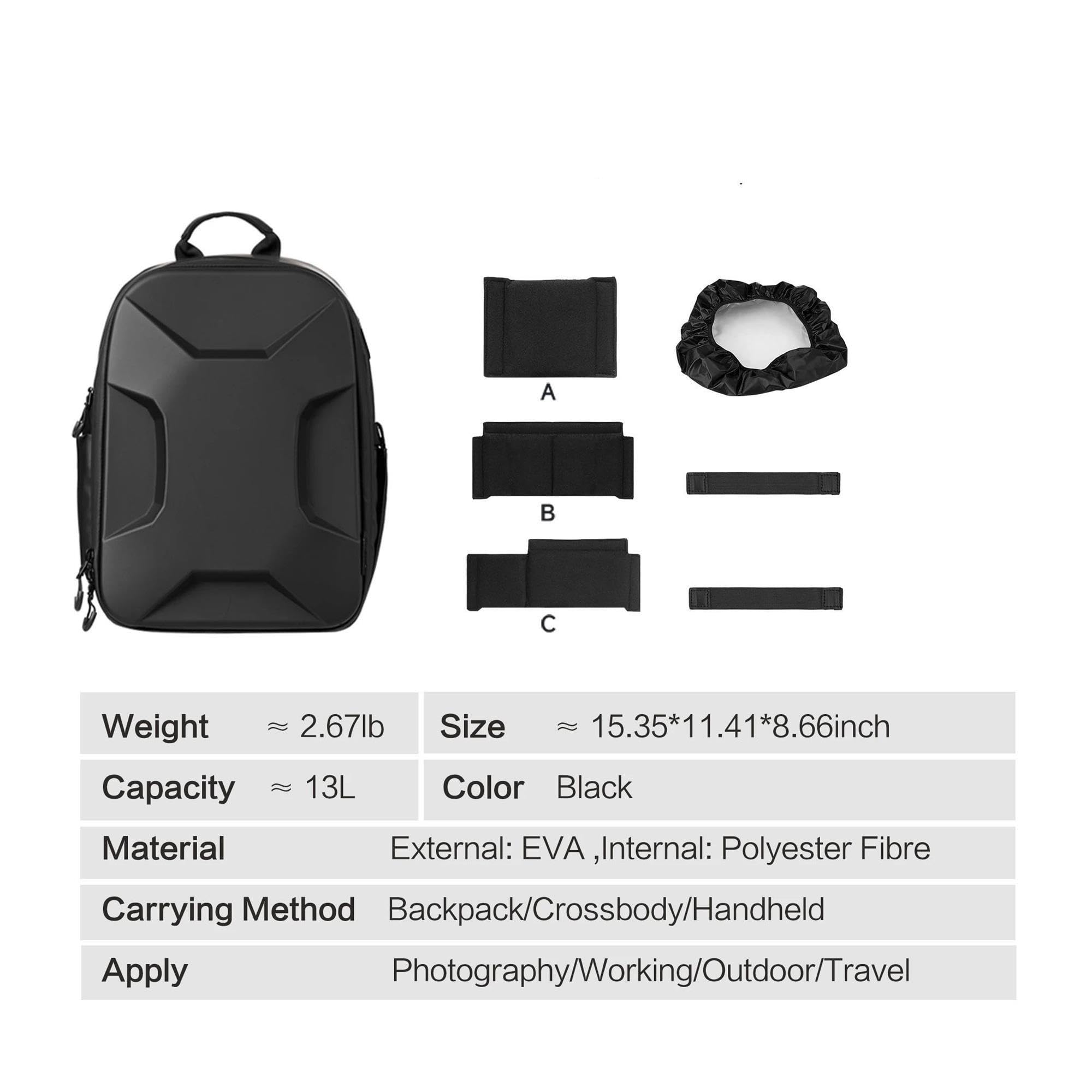 Compatible avec le sac à dos rigide for appareil photo AMBITFUL, S1 13L.