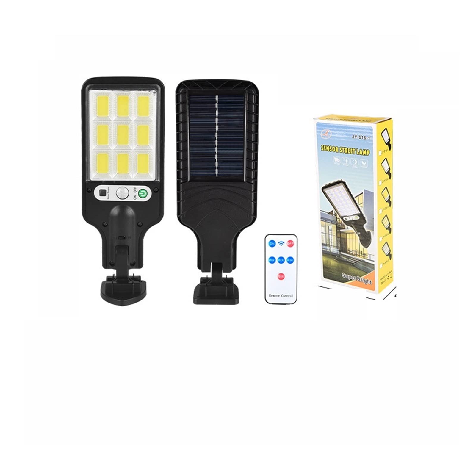 Solarne lampy uliczne, Solar Street Lights Outdoor 2500W lampa słoneczna z 3 trybami światła wodoodporny czujnik ruchu lampa bezpieczeństwa do ogrodu Patio Path Yard na parkingi, tereny wiejskie i prz