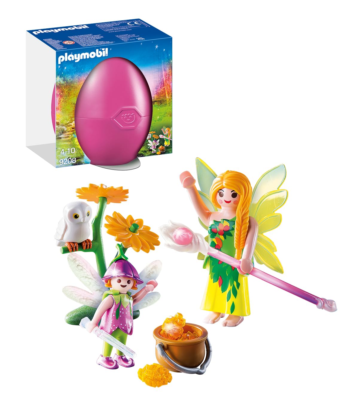 Figurine fée rousse avec sa chouette Pumpkin Queen en 25 cm
