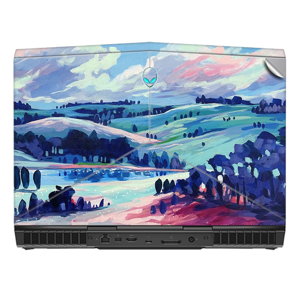 gadgetswrap laptop decal vinyl sticker top only compatible with alienware 15 r4 - rain is coming