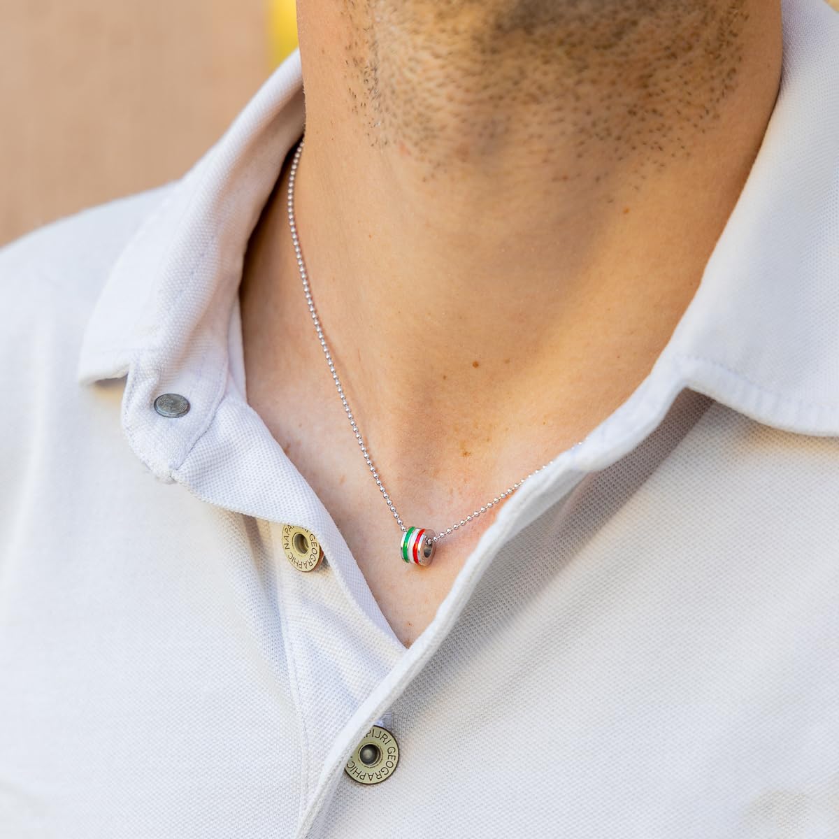 Travel Charm mit Ländernamen und Nationalflagge Farben - Kompatibel mit allen Marken - 925 Sterling Silber Charm für Armbänder und Ketten Geschenkidee für den Reisenden