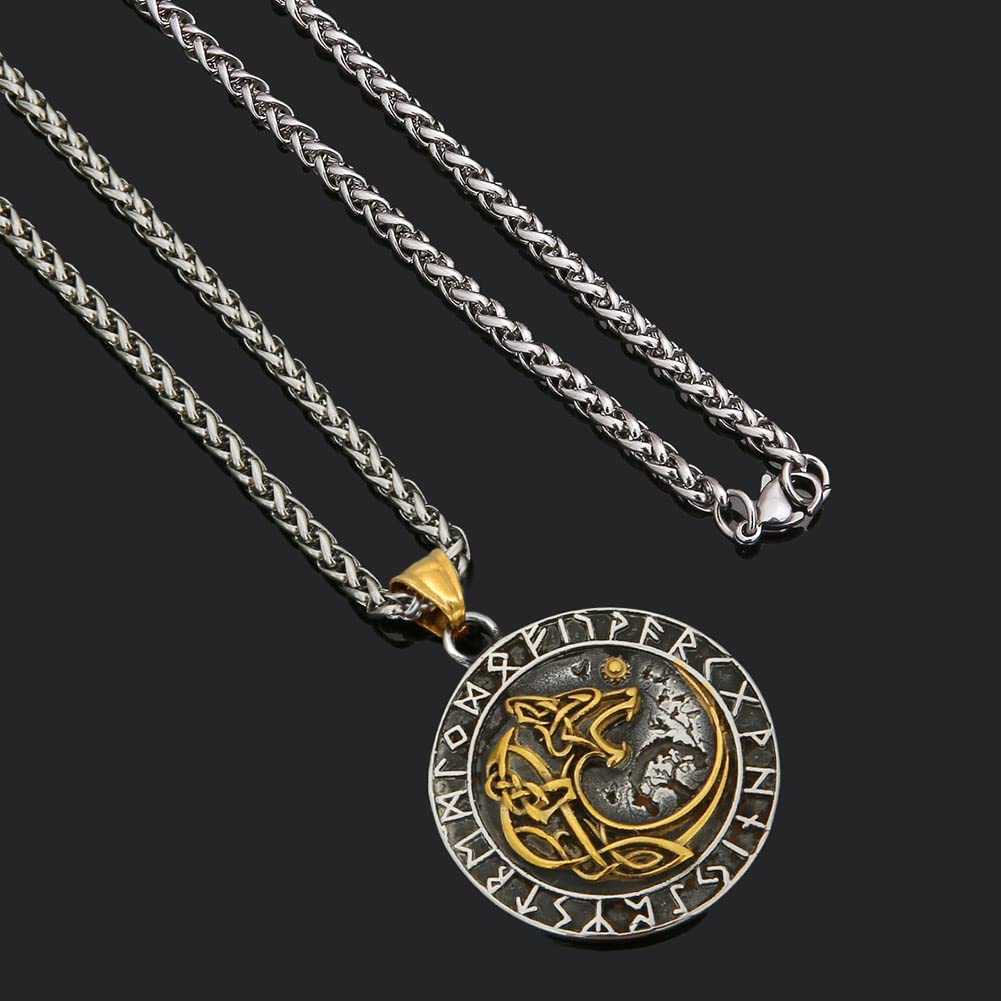 1 Pz Vinkings Collana Con Ciondolo Grande Nodo Celtico - Foto 8