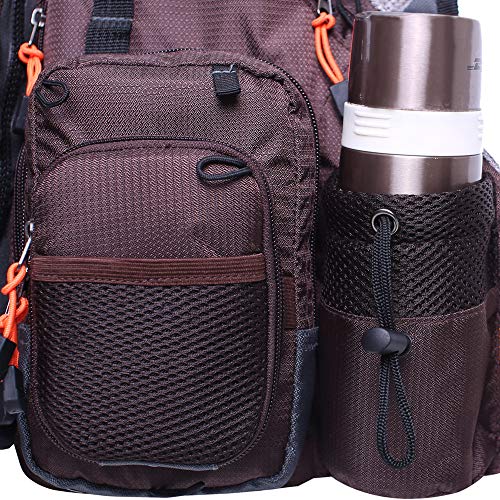 Image of Kylebooker Fly Fishing Vest Pack for Men and Women | Breathable Mesh, Multiple pockets, Adjustable Size, Lightweight, Backpack for Outdoor Trout Bass Fishing