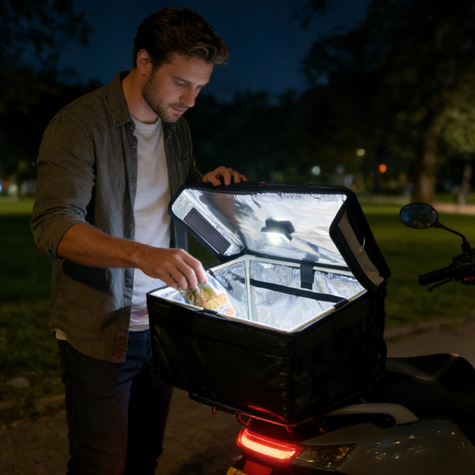 Luz LED para Maletero,Para Baul De Moto - Luces de Coche Recargables con Sensor Autómatico e Interior | para Maletero Armario Moto Scooter Camion y SUV