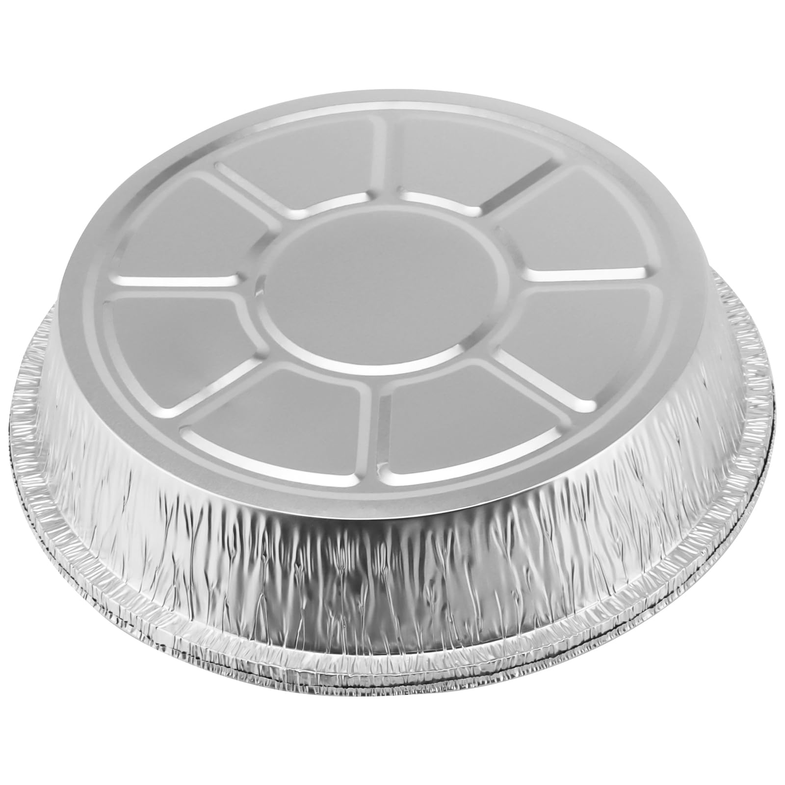 Lot de 50 barquettes rondes en aluminium de 23 cm - Pour griller, rôtir, cuisiner