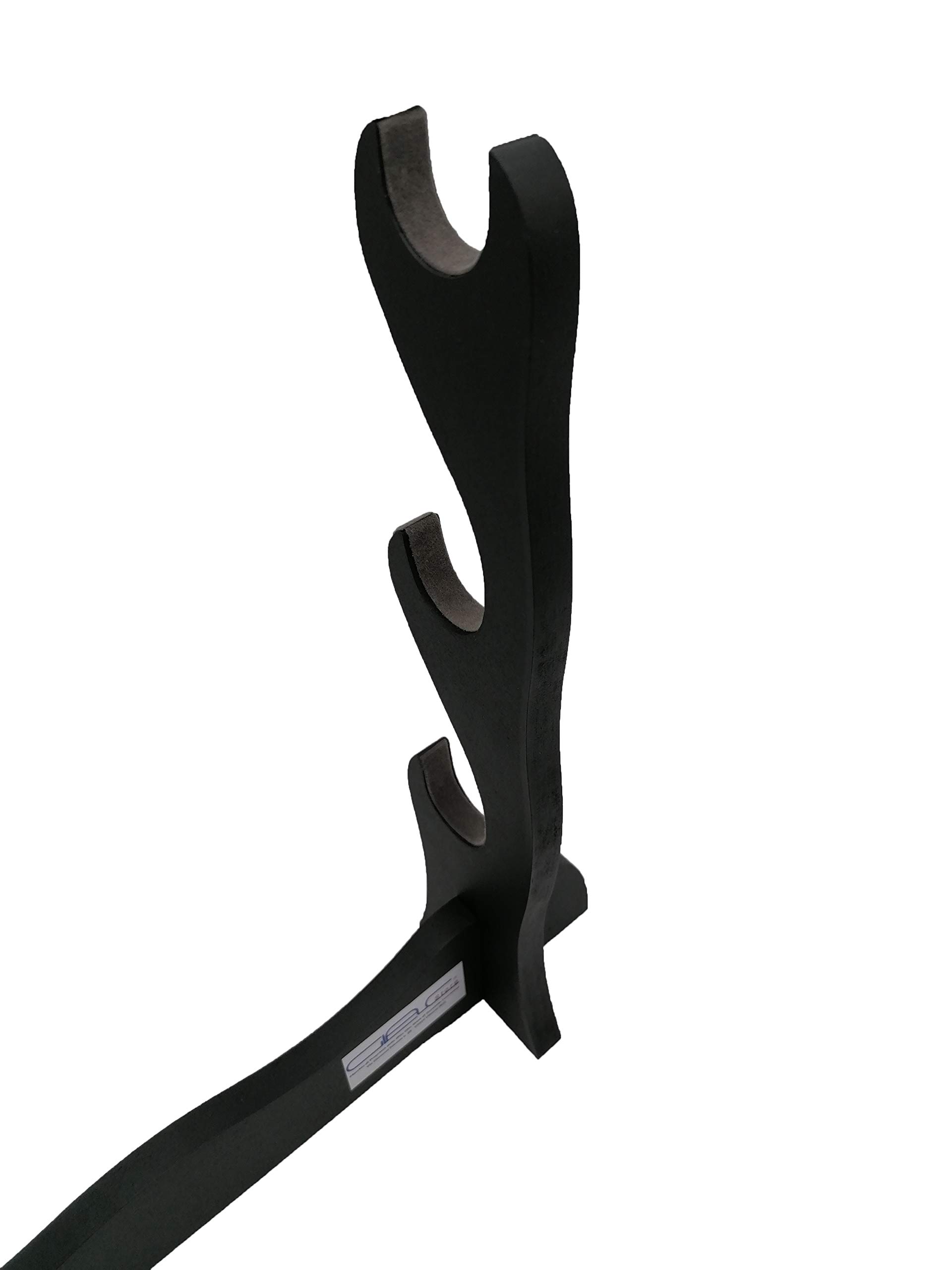 Espositore Supporto Stand Piedistallo 3 Posti Velluto Grigio