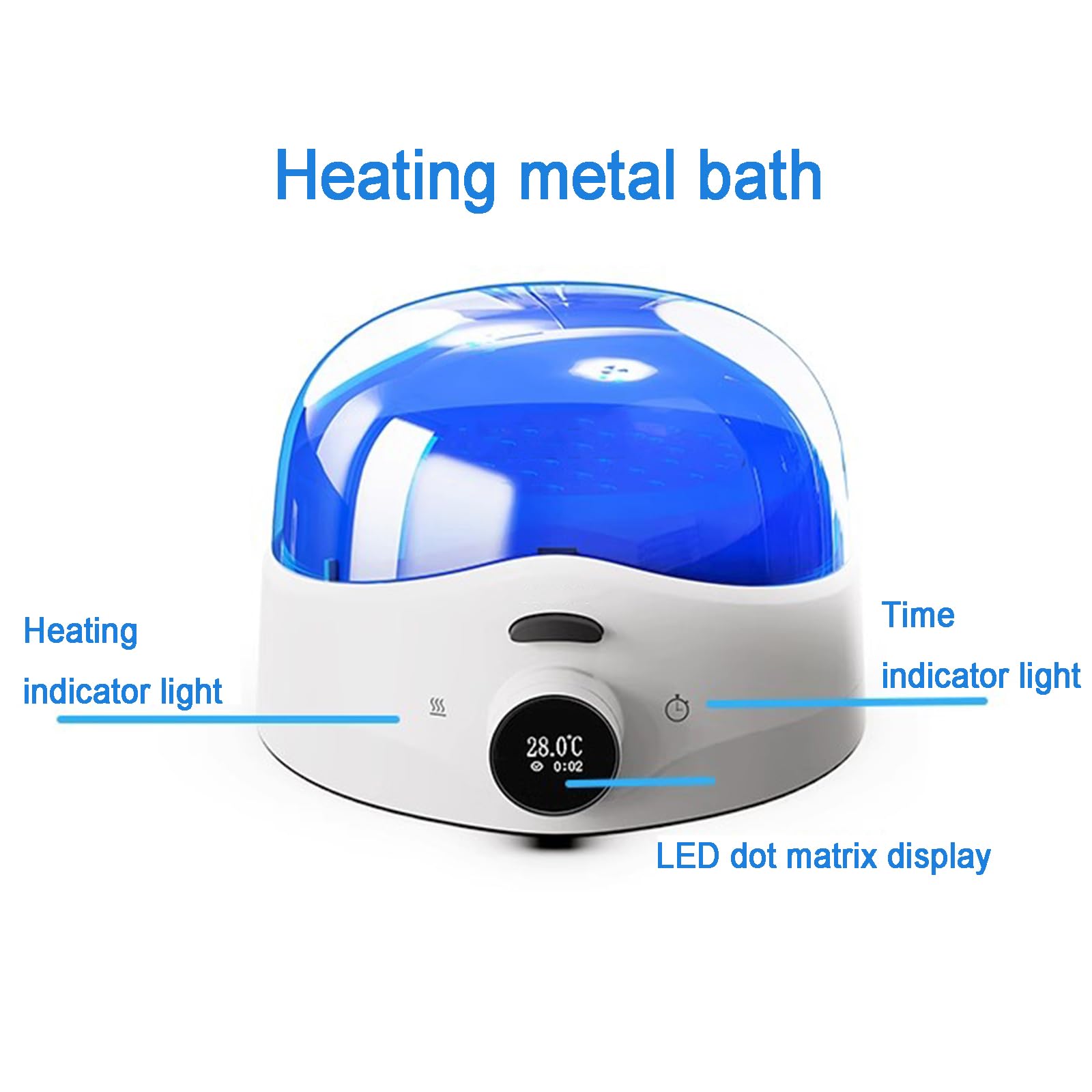 Baño María De Laboratorio, Mini Incubadora De Baño Seco, Calentador Metálico De Temperatura Constante RT-100 ℃, con Bloque Calefactor De 0,5×59 Orificios, Pantalla Táctil LED