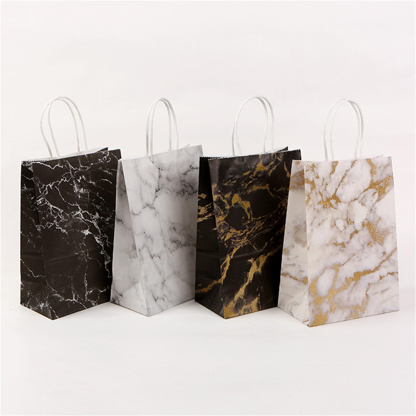 20 piezas bolsas de papel mármol para Envolver Regalos