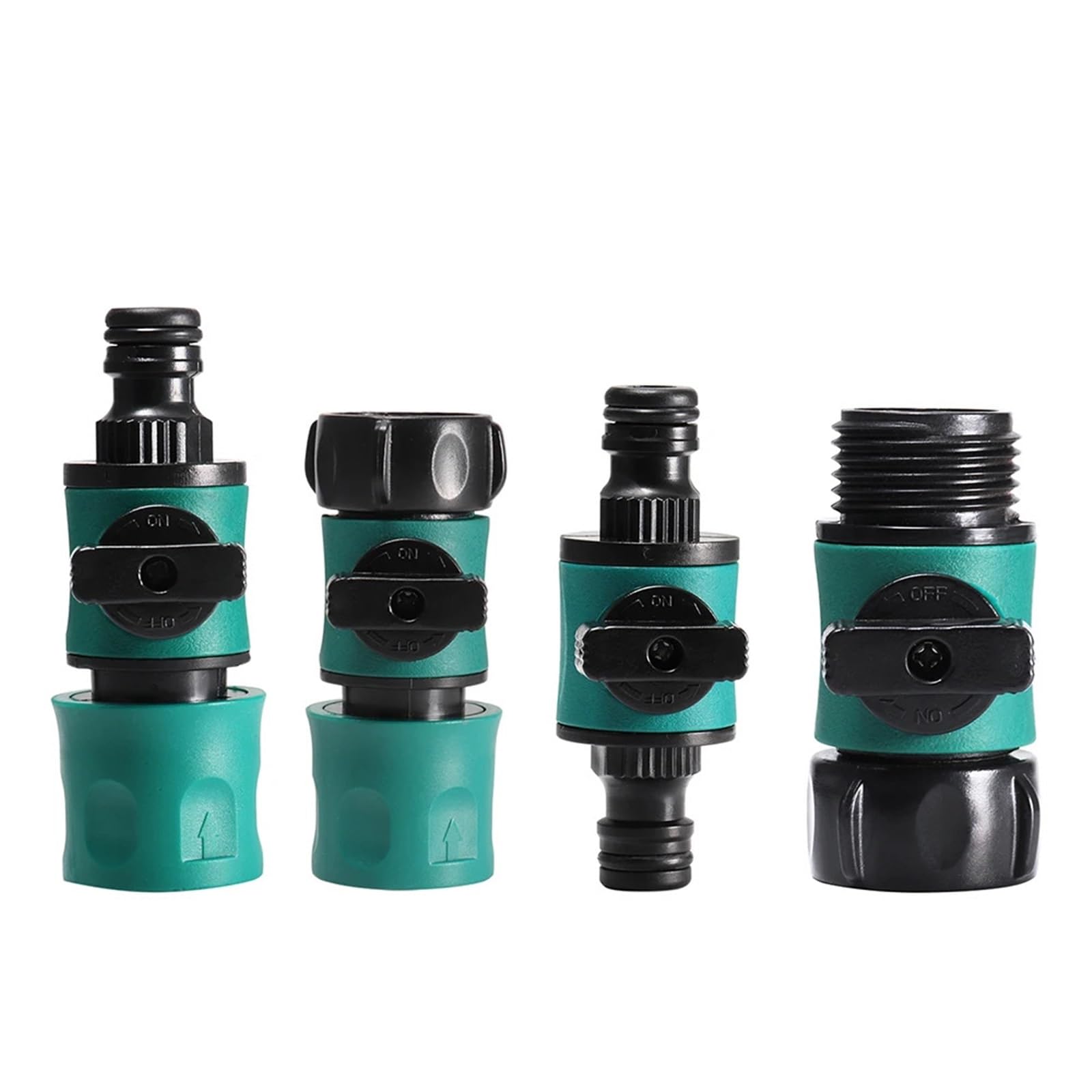 Válvula de plástico de 4 tipos con conector rápido para agricultura, jardín, riego, manguera de riego prolongada, interruptor adaptador (A)