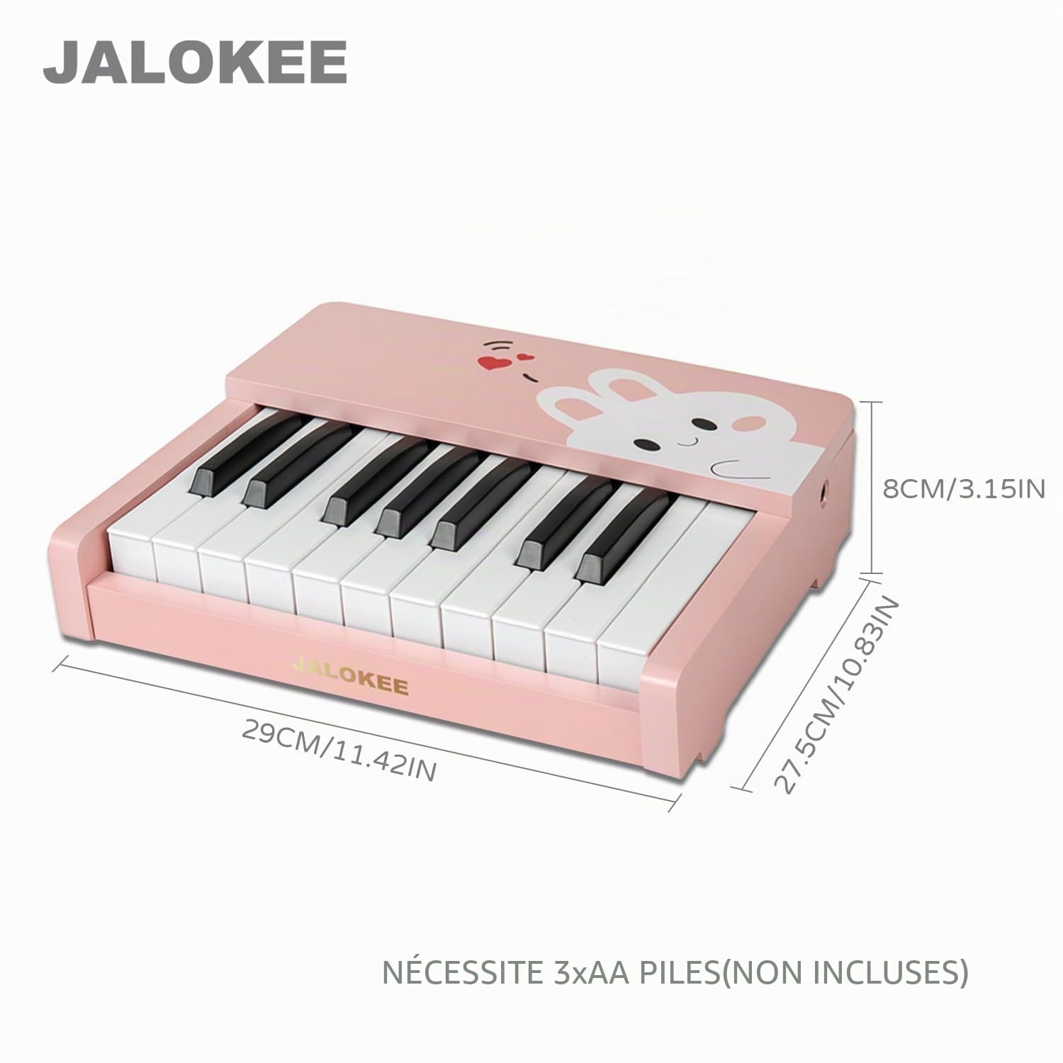 Clavier de Piano pour enfants, Piano numérique 18 touches, Mini cadeau d’instrument éducatif de musique, jouet en bois pour les tout-petits filles garçons (Rose)