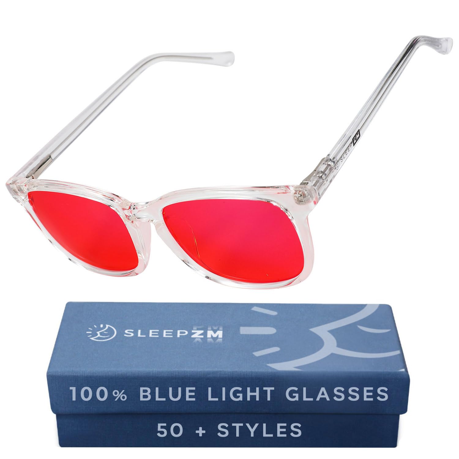 Sleep ZM Blue Light Blocking & Light Sensitivity Glasses - 14 Lens Types for Comfort, Relaxation, Sleep & Relief