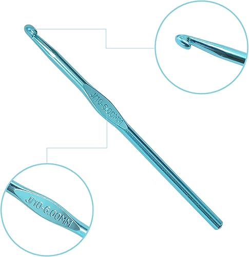 Miniatura 3 de Ganchos de ganchillo de tamaño estadounidense, paquete de 12 ganchos de ganchillo de letras y números, para agujas de ganchillo para tejer, hilo de