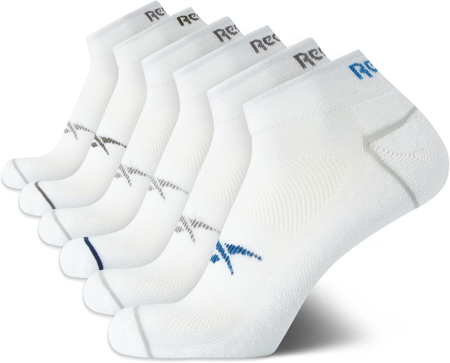 Reebok Men’s Athletic Socks – Cushion Quarter Cut Ankle Socks (6 Pack)