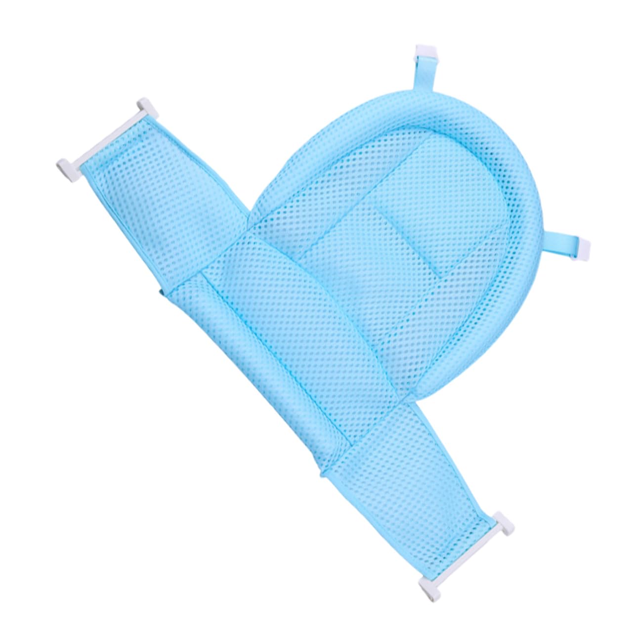 KOMBIUDA Baby Bath Net Bath Tub Rack Net Bag 4pcs Hooks Plastic Cotton Safe Breathable for Boy/Girl