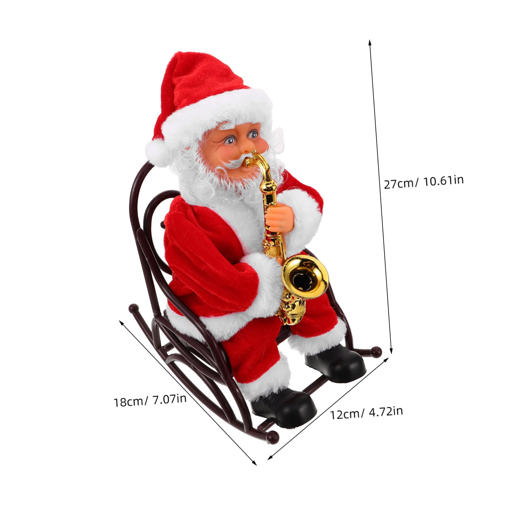 GALPADA Papá Noel para Juguete De Dibujos Animados Juguete Eléctrico Adorno Navideño Muñeco De