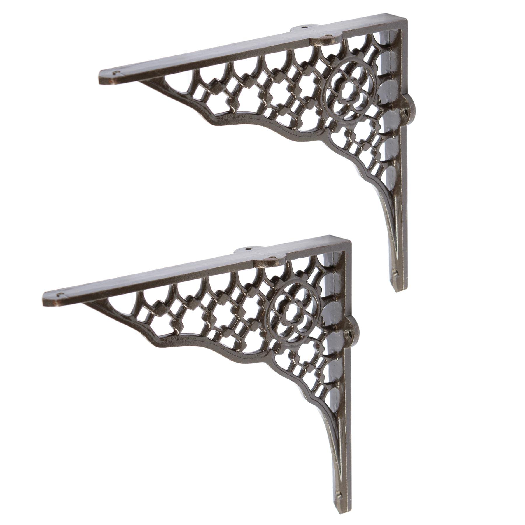 Hammer And Tongs Raw - Honeycomb Iron Shelf Bracket - D205mm - Pack Of 2