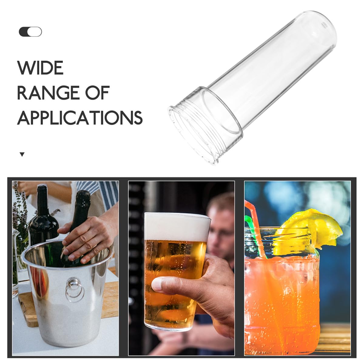 OSALADI Cubiteras para Hielo de Plástico Reutilizables 2 Piezas para Torre de Cerveza Función de Refrigeración Resistente para Eventos y Reuniones en Casa