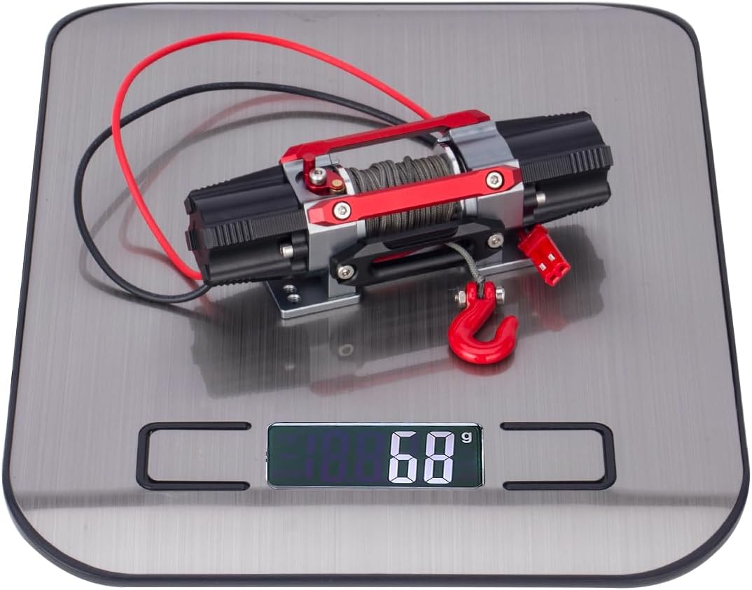 CNC Dual Motor Metal Simulated Winch for 1/8 1/10 RC Crawler Car TRX4 SCX10 RC4WD D90 KM2 Upgrade Parts