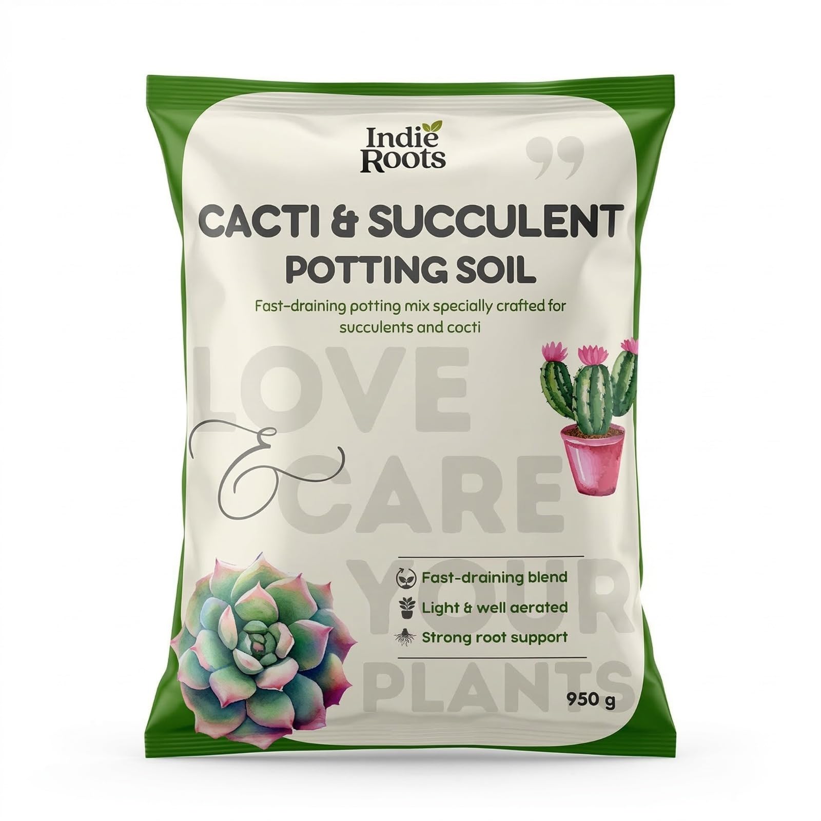 Cactus and Succulent Potting Soil Mix 950g | Premium Well-Aerated Fast Draining Soil with Cocopeat, Sand & Vermicompost | Ready Mix for Indoor & Outdoor Plants-image-15