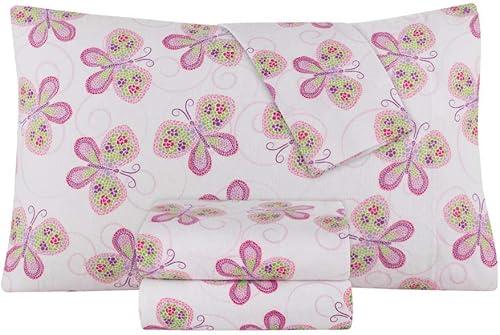 DELANNA Juego de sábanas de franela 100% algodón (Queen, azul índigo)