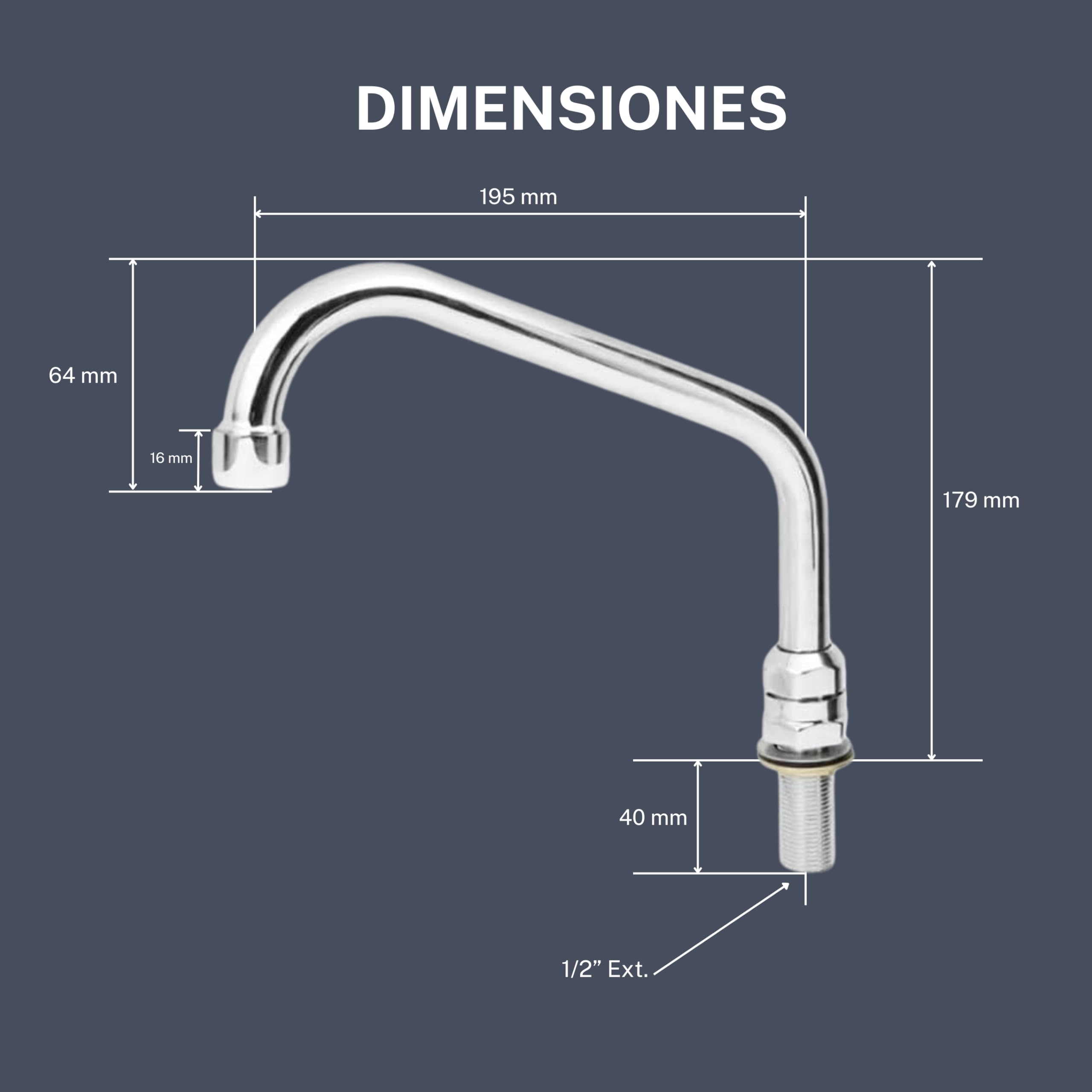 Set de Grifo Pedal Mezclador de Pie Pulsador para Fregaderos Industriales de Hostelería, Caño Tubo Medio Vertical Giratorio - Grifo Agua Fría, Grifo De Pedal, Latiguillo Grifo Cocina