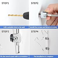 Vista 4 de Soporte de pared para sable de luz: acrílico de 0.236 in de grosor, capaz de soportar 30 libras, utilizado para exhibición de sables de luz