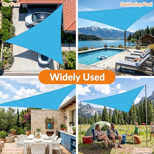 Image of KANAGAWA 21'X23' Sun Shade Sail Turquoise Mixed Curved Square Customizable