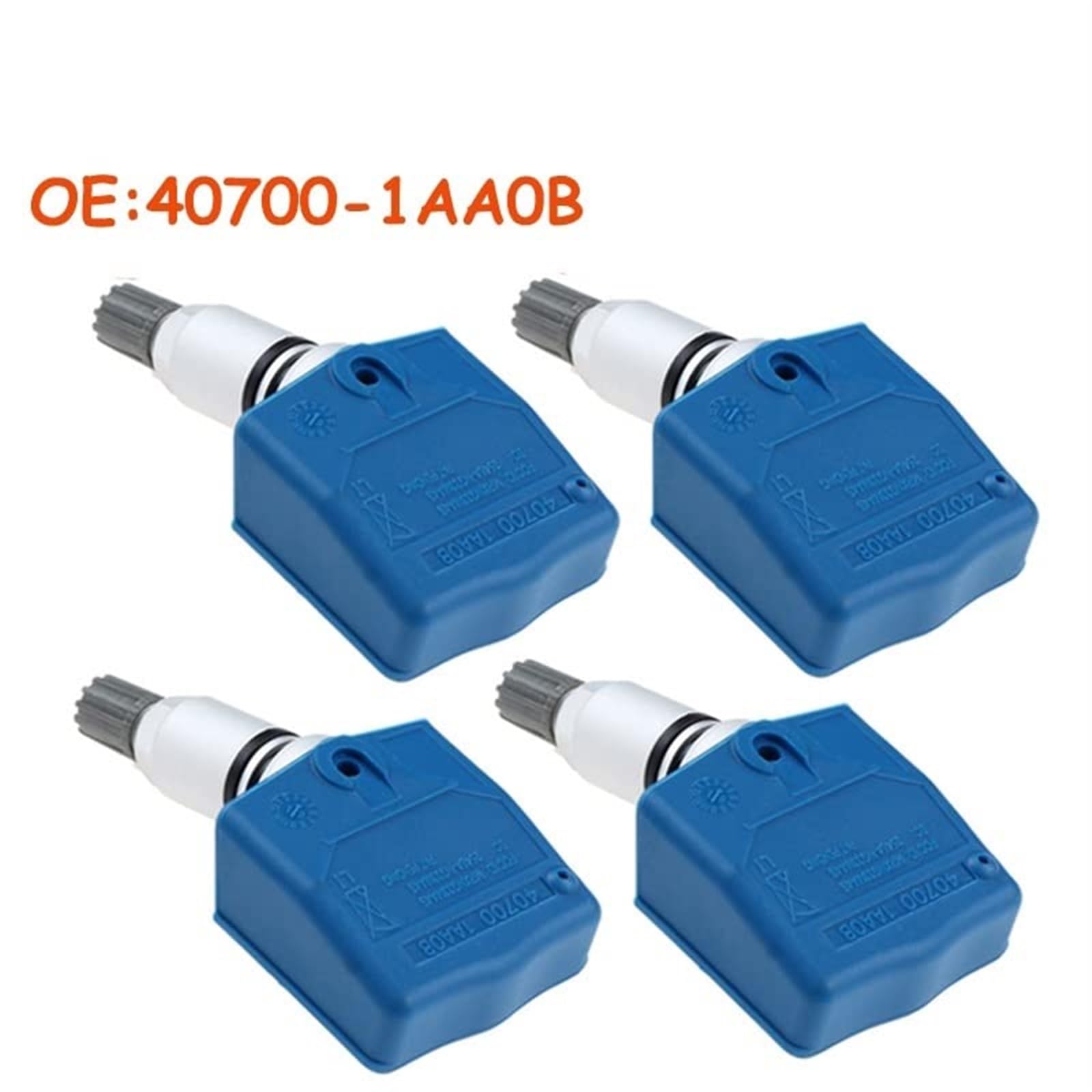 4 szt., do NISSAN, Infiniti, M35 M45 Q45 FX35 FX45 Czujnik ciśnienia w oponach TPMS 40700-1AA0B 407001AA0B 40700-CD001 40700CD011 Czujnik monitorowania ciśnienia w oponach