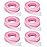 JASSINS 6 Rolls Eyelash Tape, Adhesive Fabric Eyelash Tapes, Adhesive Breathable Micropore Fabric Tape for Eyelash Extension Supply,9 m/10 Yard Each Roll (P.E-Pink)