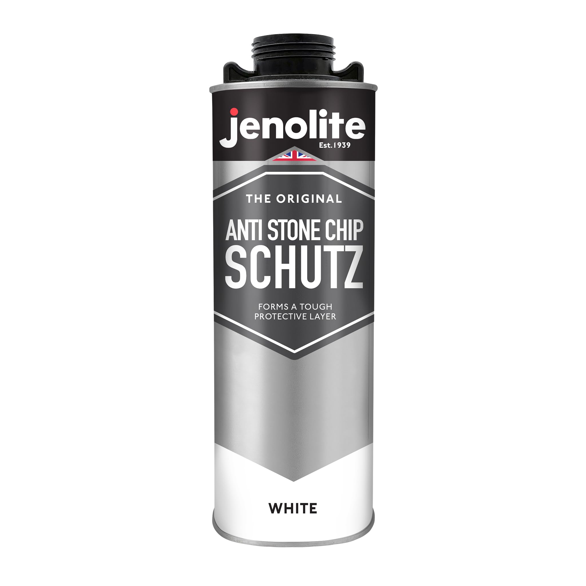 JENOLITE Stonechip Protection Schutz | WHITE | 1 Litre | Protects Sills, Lower Body Panels and Chassis Againt Stonechip Damage | Car Underseal Spray Protection | Anti-Corrosion Rust Protection