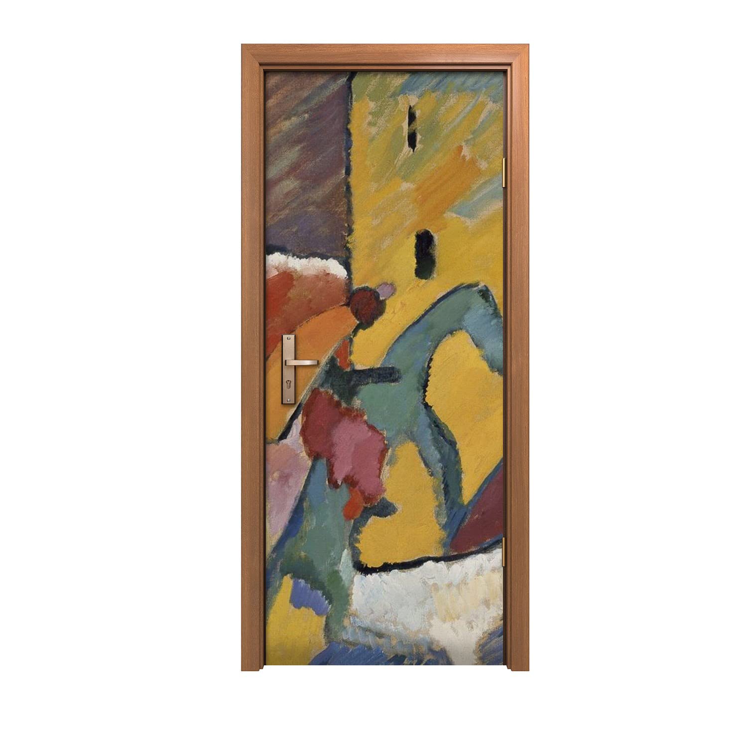 Autocollant de porte 90x200cm haut de gamme design Improvisation